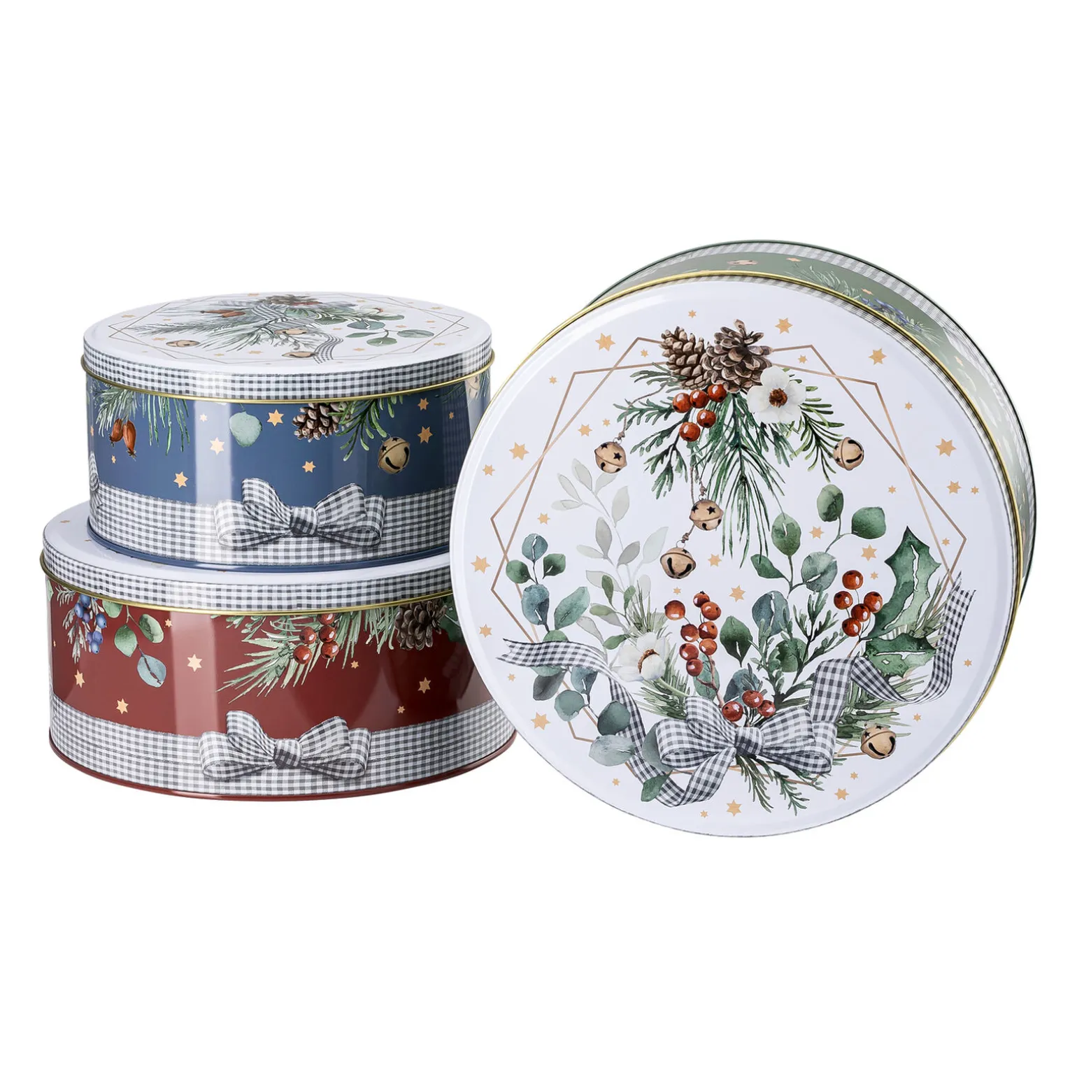 Set 3 biscuit tins