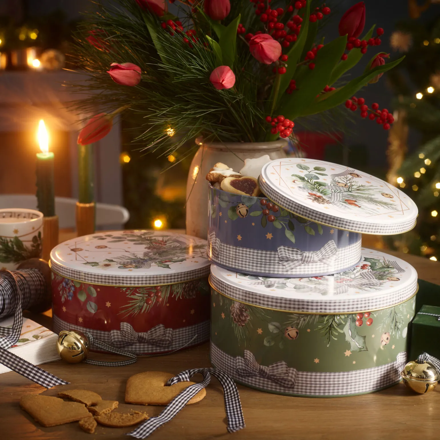 Set 3 biscuit tins