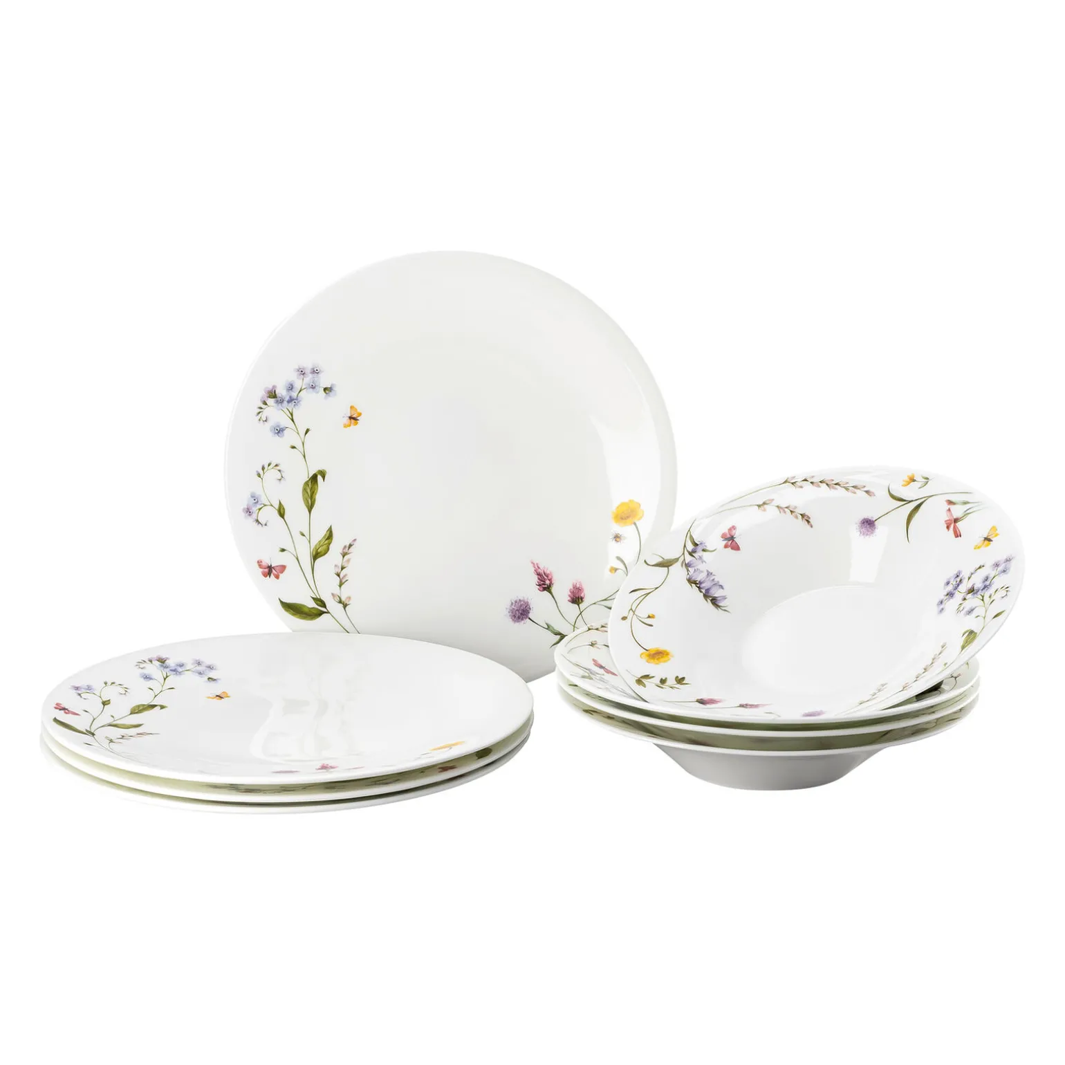 Set 8 pcs./plates